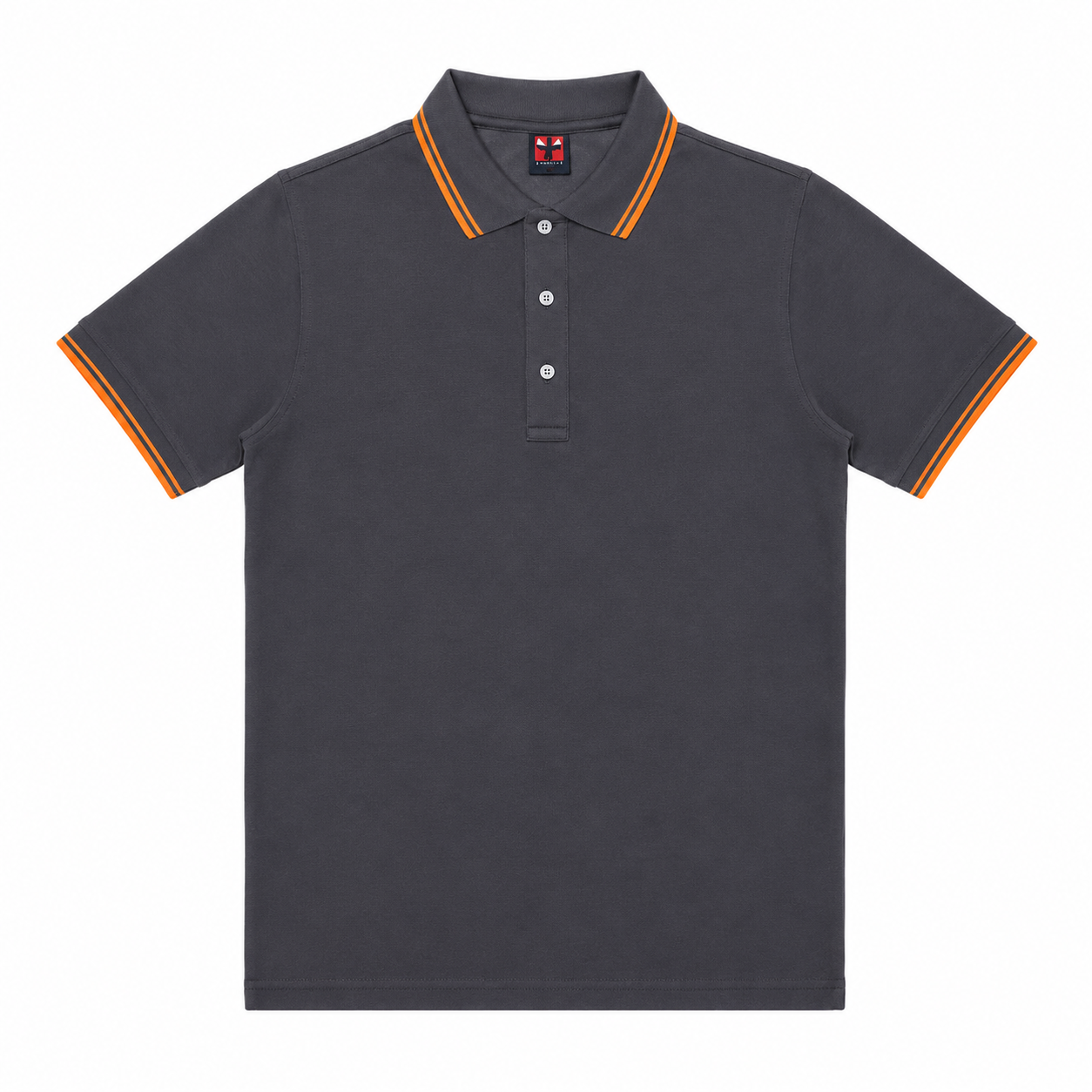 A man wearing a short-sleeve polo shirt from GVFG