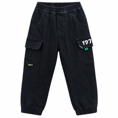 Elastic Waist  Pants with  Multi Pocket - K-142