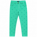 Star Print Skinny Pants with Button And 2 Back Pocket - K-134