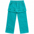 Corduroy Pants with Button Detail & Flower Patch - K-140