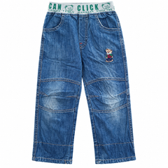 Elastic Waist Denim Pants With  2 Side Back Pocket - K-155