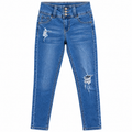 High Waist Distressed Denim Jeans - K-151