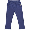 Elastic Waist Cotton Pants with Button And 2 Front Pocket - K-133
