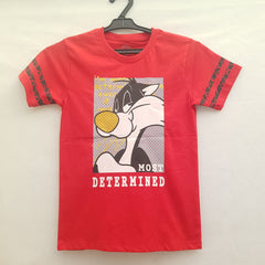 Short Sleeves Round Neck With Graphic Printed T-Shirt - K-102