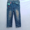 Elastic Waist Denim Jeans - Vintage Wash With Front Back Pocket - K-124