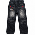 Denim Pants with Embroidery Patch - K-143