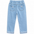 Distressed Baggy Denim Jeans with Elastic Waist - K-137