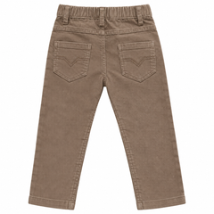 Elastic Waist CorduroySide Back Pocket Pants - K-147
