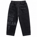 Elastic Waist Denim Pants With Back Pocket - K-138