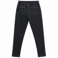 Dark Acid Wash Elastic Waist Denim Pants - K-157