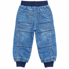 Denim Jogger Pants with Elastic Waist - K-156
