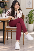 Slim Fit Pull-On Pants With 2 Back Pocket - W-122
