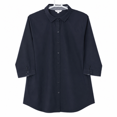 3-Quarter Sleeves Brand Collar Shirt