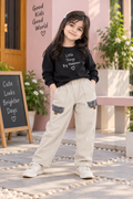 Elastic Waist Cotton Pants with Contrast Patch Pockets - K-135