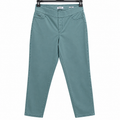 Sage Green Slim Fit Pull-On Pants With 2 Back Pocket - W-123