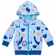 Baby Jungle Safari Printed Zipper Hoodie - K-188