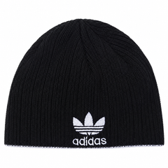 Simple Knitted Beanie - Light weight with White Embroidery - R-82