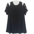 Black top hand embroidery shirt back side