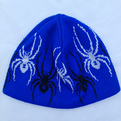 Blue Spider Beanie Cap For Kids - Spiderman Wool Cap - R-105