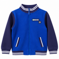 2 Side Slant Welt Pockets with Ribbed Border Bomber Zipper Jacket - K-209