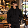 Long slevees hoodie ribbed cuffs Adjustable drawstrings - M-166