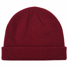 Mehroon Plain Beanie Cap - Winter Wool Cap - R-81