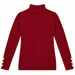 Full Rib, Slim Fit, Pearl Button Design High Neck -W-169