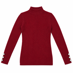 Full Rib, Slim Fit, Pearl Button Design High Neck -W-169