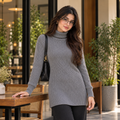 Long Plain, High Neck, Full Sleeves - W -178