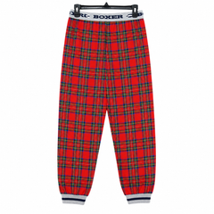 Tartan Check Jogger Pajama - Elastic Waist & Cuff - M-121
