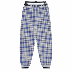 Grey-Navy Check Jogger Pajama - Joe Boxer Waistband - M-122