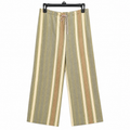 Stripe Wide Leg Lounge Pajama - Elastic Waist with Drawstring - M-124
