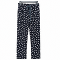 Cat Print Lounge Pant - Elastic Waist, Drawstring - W-81