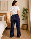 Floral Print Lounge Pant - Elastic Waist - W-82