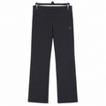 Black Bootcut Yoga Pant - Foldover Waist, Stretchable - W-84
