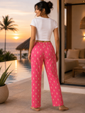 Teddy Bear Print Lounge Pant - Elastic Waist - W-85