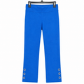 Slim Jeggings - Foldover Waist, Eyelet Detail - W-86