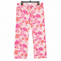 Pink Floral Lounge Pant - Elastic Waist, Back Pocket - W-87