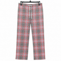Grey-Red Plaid Lounge Pant - Elastic Waist - W-88