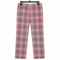 Grey-Red Plaid Lounge Pant - Elastic Waist - W-88