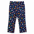 Holiday Print Lounge Pant - Elastic Waist with Drawstring, Red Piping - W-89
