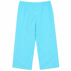 White Stripe Lounge Pant - Elastic Waist with Drawstring - W-94
