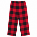 Red Black Buffalo Plaid Lounge Pajama - Elastic Waist - W-93