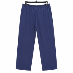 Navy Blue Wide Leg Lounge Pant - Elastic Waist - W-90