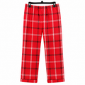 Unisex Red Check Plaid Lounge Pajama Pant - Elastic Waist - W-83
