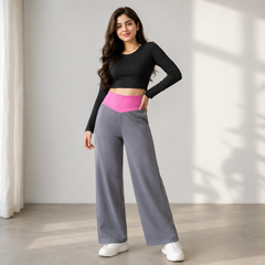 2-Tone Lounge Pant - Wide Elastic Waist - W-101