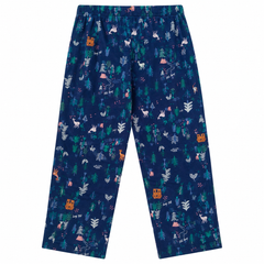 Forest Print Lounge Pajama - Elastic Waist with Drawstring - W-103