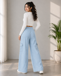 Cargo Lounge Pant - 6 Pocket, Elastic Waist - W-102