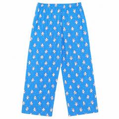 Royal Blue Cute Dog Print Lounge Pajama - Elastic Waist with Drawstring - W-105