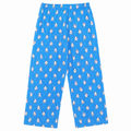 Royal Blue Cute Dog Print Lounge Pajama - Elastic Waist with Drawstring - W-105